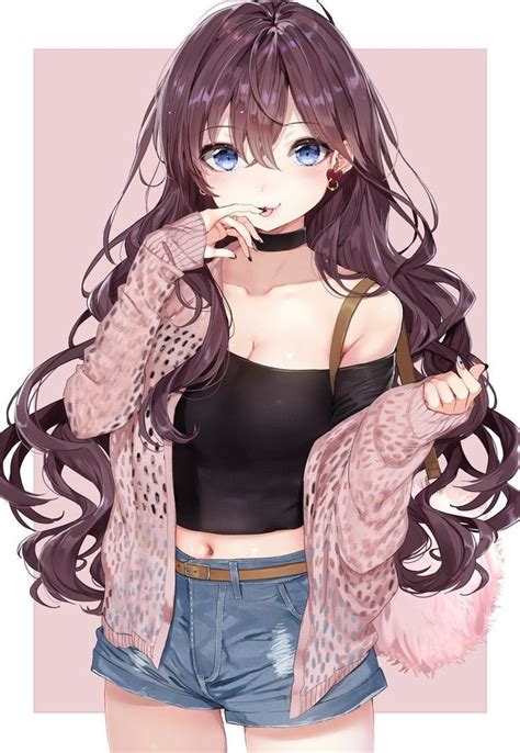 Pin On Anime Girl With Brown Hair