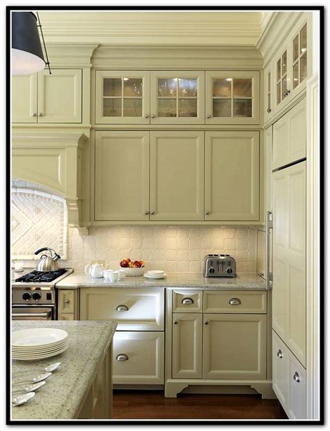 Glass Doors For Kitchen Cabinets : White Kitchen Cabinets with Gothic