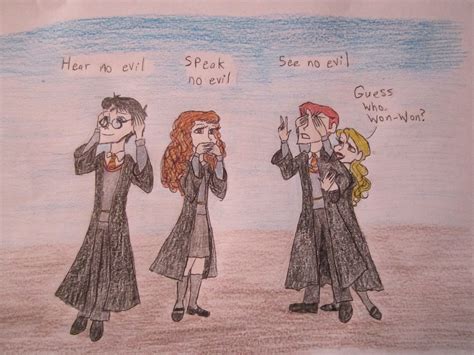 Harry Potter Hermione Granger Ron Weasley And Lavender Brown By