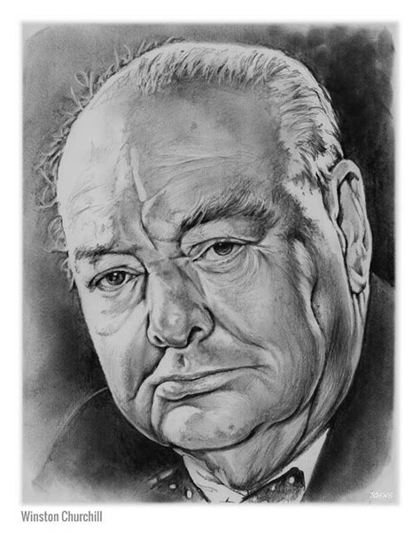 Sir Winston Churchill Drawing By Greg Joens Pixels Merch