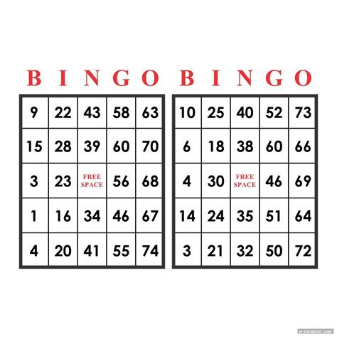 Free Printable Bingo Cards 1 50 Free Number Bingo For Numbers 1 30