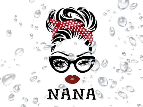 Download Nana SVG Grandma Birthday Svg Grandma Gift Design Nana Face | Etsy