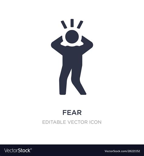 Fear Icon On White Background Simple Element From Vector Image