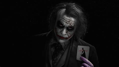 1920x1080 Joker Heath Ledger With Card 5k Laptop Full Hd 1080p Hd 4k