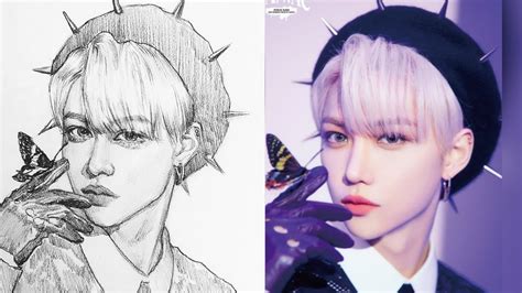 Stray Kids Felix Drawing Tutorial Drawing Felix Step By Step Pencil