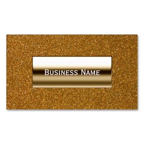 Luxury Gold Label Glitter Background Business Card