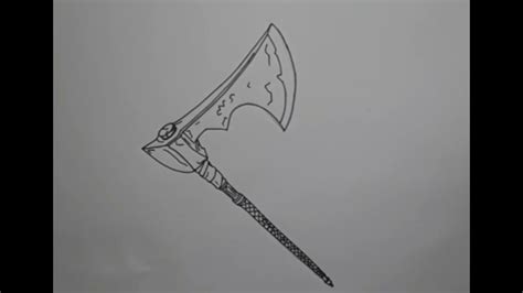 Fortnite Pickaxe Carver Quick Simple Drawing Youtube