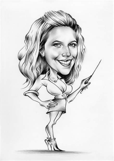 Hand Drawn Caricature On Paper Etsy Caricature How To Draw Hands
