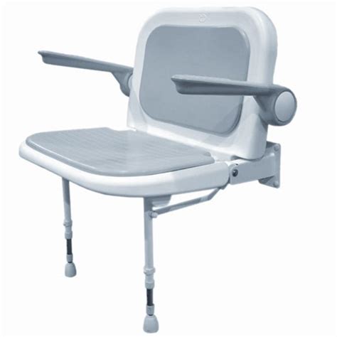 Buy medline shower chair bath seat with padded armrests and back, supports up to 350 lbs, white on amazon.com ✓ free shipping on qualified orders. AKW Wall Mounted Fold Up Wide Shower Chair, Padded Seat ...