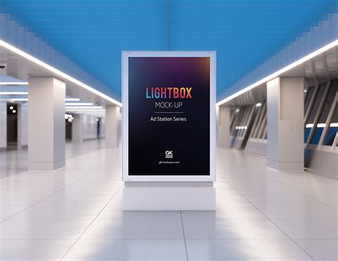 lightbox mock  ad station series gk mockups store