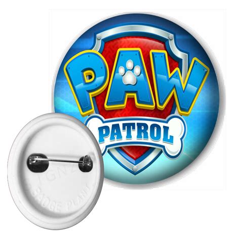 Paw Patrol Button Pin Badge 50mm Paw Patrol Pin Badges Paw