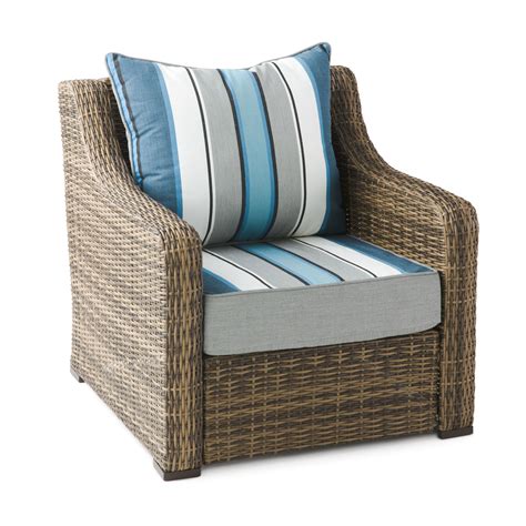 better homes and gardens 2 piece striped outdoor lounge chair cushion set in blue