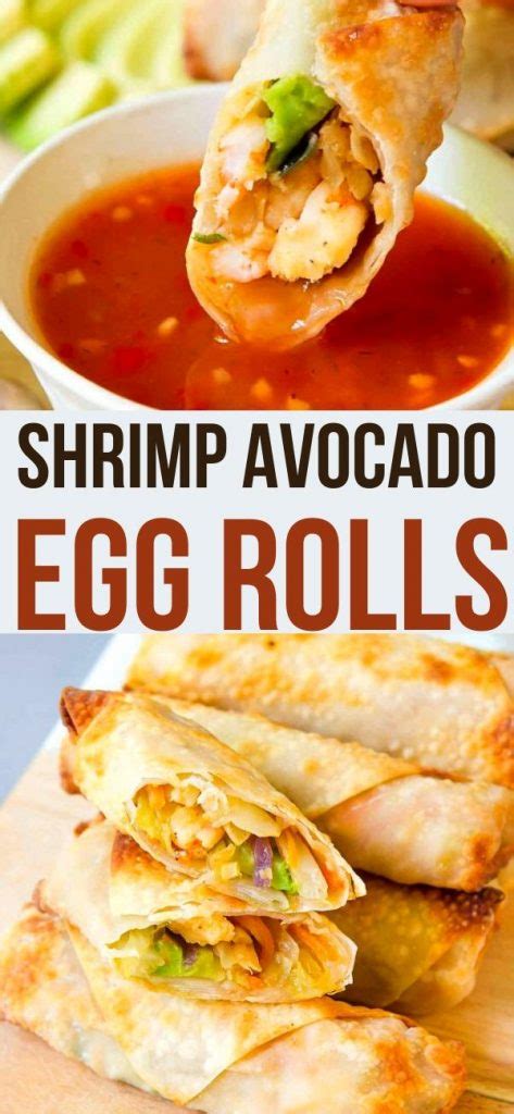 You can use spring roll wrappers in place of egg roll wrappers. Shrimp Avocado Egg Rolls {Air Fryer or Oven} - Cookin Canuck