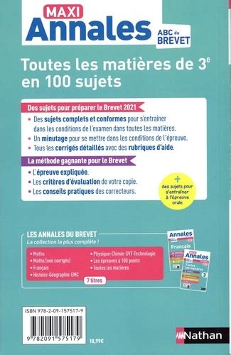 Maxi Annales 3e - Sujets & corrigés. Avec 100... - Carole Feugère