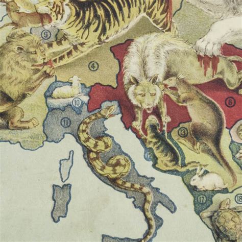 1870 haldol satirical map of europe 10 x 12 map