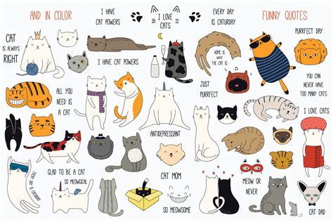 Cute Cat Doodles Vector Graphics Cat Doodle Doodles Cat Quotes Funny