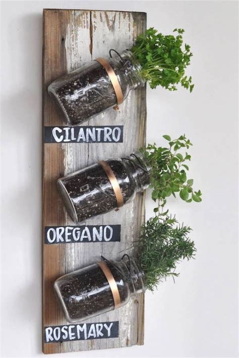 Plant Label Herbs With Salvaged Wood And Ball Jars Mason Jar Herbs