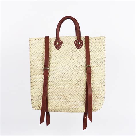 Panama Straw Backpack Straw Bag Handmade Leather Backpack Straw Bags