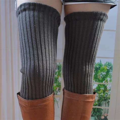 Thigh High Leg Warmers Over The Knee Socks Woman Leg Etsy