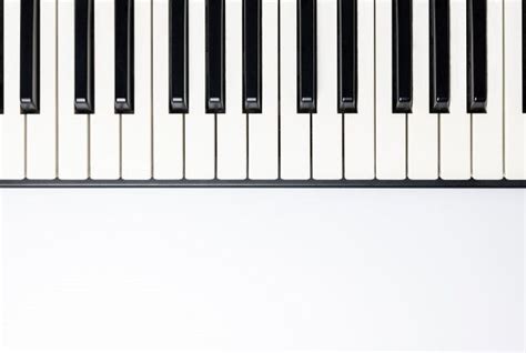 Piano Keys With Copy Space Isolated For Design Top View Flat Lay