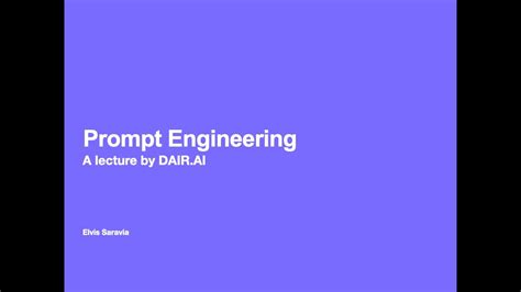 Prompt Engineering Overview Youtube