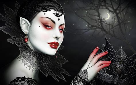 Fantasy Artwork Art Dark Vampire Gothic Girl Girls Horror Evil Blood