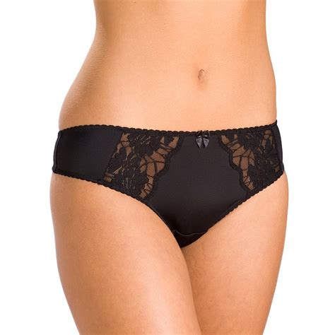 New Ladies Camille Lingerie Lace Thongs Womens Black Underwear Sizes
