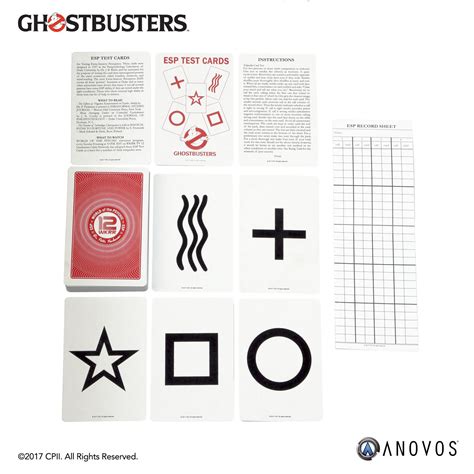 The zener cards are a deck of twenty five cards, five of each symbol. You can now buy officially licensed Ghostbusters ESP test ...