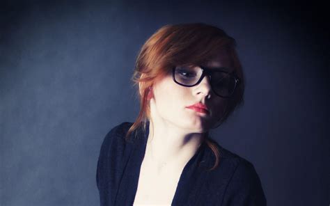 Wallpaper Face Black Women Redhead Model Sunglasses Glasses Singer Blue Fashion Nose