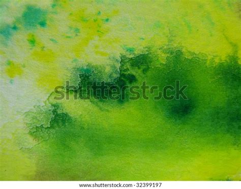 Green Yellow Watercolors Stock Photo Edit Now 32399197