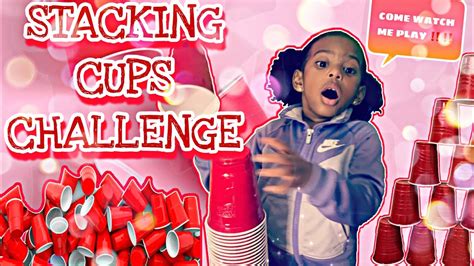 Didis Stacking Cups Challenge Feat Daddy Very Funny Youtube