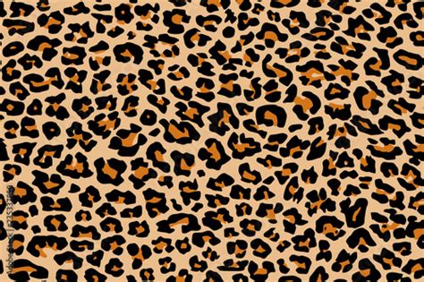 Print Leopard Pattern Texture Repeating Seamless Orange Black Stock