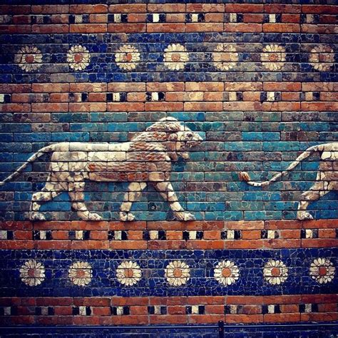 Pacing Lion From Nebuchadnezzars Palace In Babylon Now On Display At