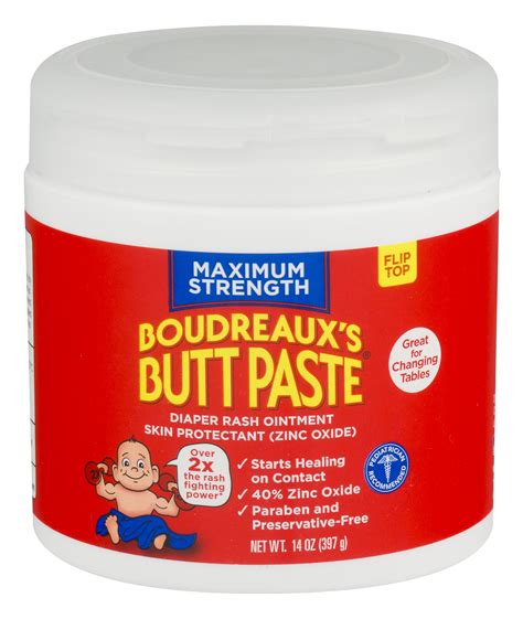 boudreaux s butt paste diaper rash ointment maximum strength 14 oz jar paraben