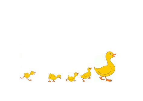 Nursery Duck And Ducklings Yellow Mother Duck And Baby Ducks Etsy