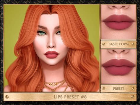 Julhaos Cosmetics Lips Preset 8 The Sims 4 Catalog