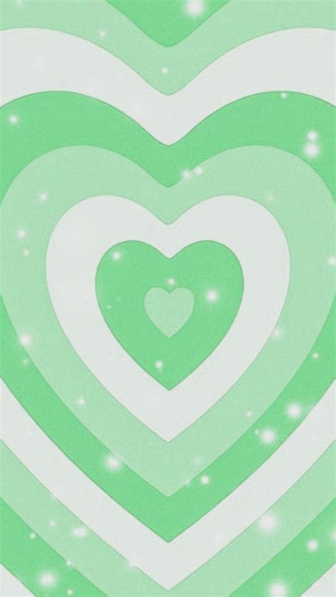 Y2k Hearts Wallpaper Green Achtergrond Ios