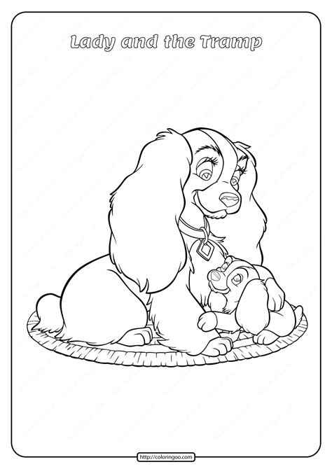 Lady And The Tramp Christmas Coloring Pages