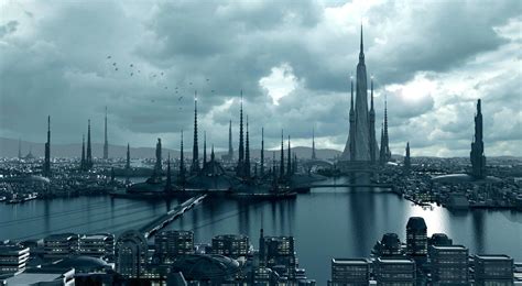 Gothic Tower Fantasy Landscapes Scifi World Scifi City