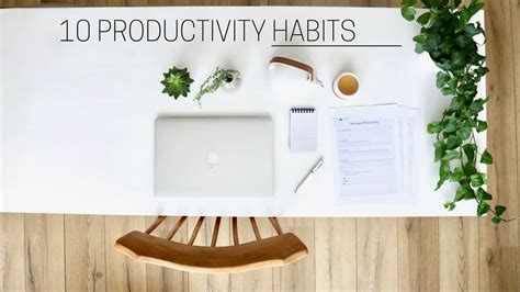 Healthy Productivity Habits Printable Guide Youtube Productive