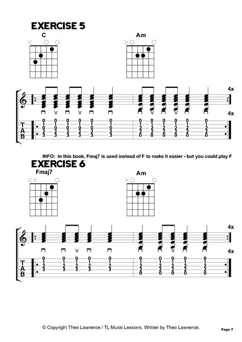 Exercises 5 6 Inside The Book 50 Acoustic Guitar Chord Exercises For