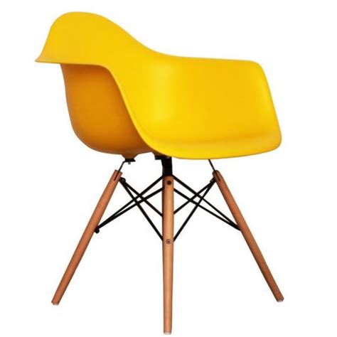 Yellow mustard circle big velvet yellow mustard pouf round floor decor velour ottoman seat chair for kids and adults. Charles Ray Eames Style DAW Arm Chair - Yellow - S ...