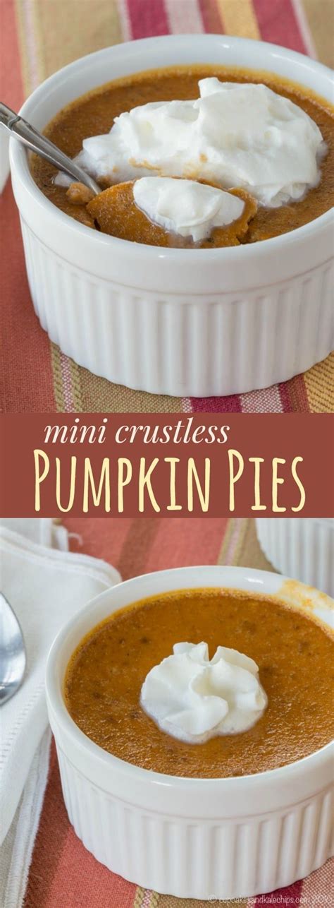 Mini Crustless Pumpkin Pies Recipe Cupcakes And Kale Chips Recipe