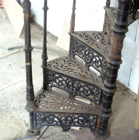 Ornate Antique Victorian Cast Iron Spiral Staircase Iron Staircase