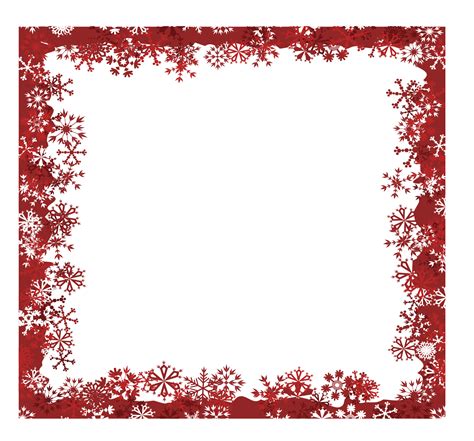 Red Snowflake Border Png Discover Free Snowflake Border Png Images