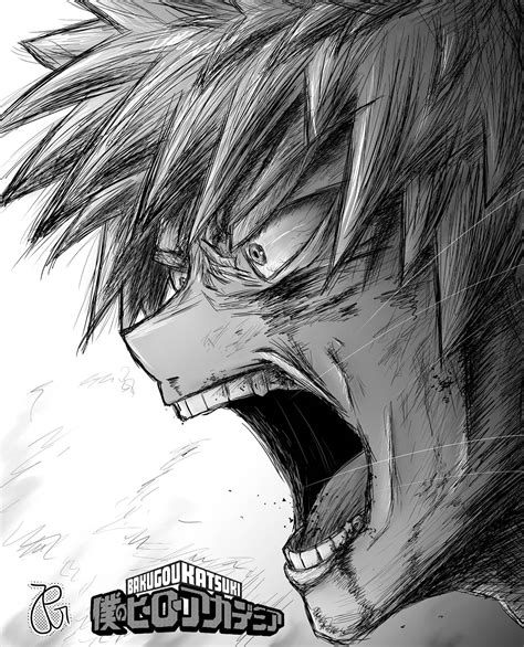 Screaming Bakugou Drawing Bokunoheroacademia
