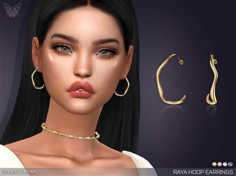 Sims 4 Raya Hoop Earrings By Feyona Best Sims Mods