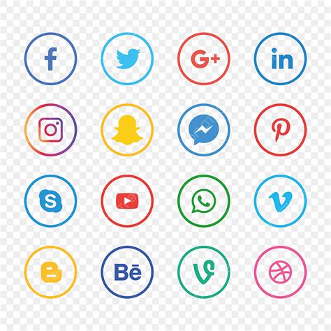 Set Social Media Vector Art Png Social Media Icons Set Free Logo