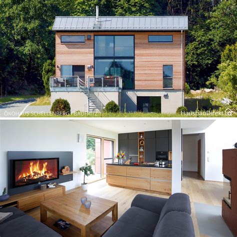 Haus mit satteldach und gaube mit rd. Einfamilienhaus modern mit Satteldach, Garage und Holz ...
