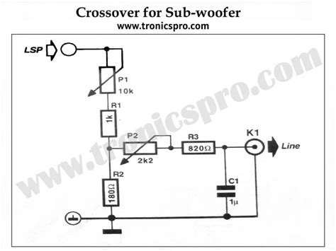 Subwoofer Crossover Circuit Diagram Tronicspro